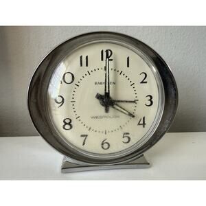 Westclox Vintage Orange Baby Ben Alarm Clock Rare For Parts Or Repair
